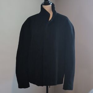 Nicole Miller Men's Black Zip-Up Sweater